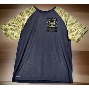 New York Jets Nike Dri-Fit On Field Apparel T-Shirt Salute To Service NFL XXL